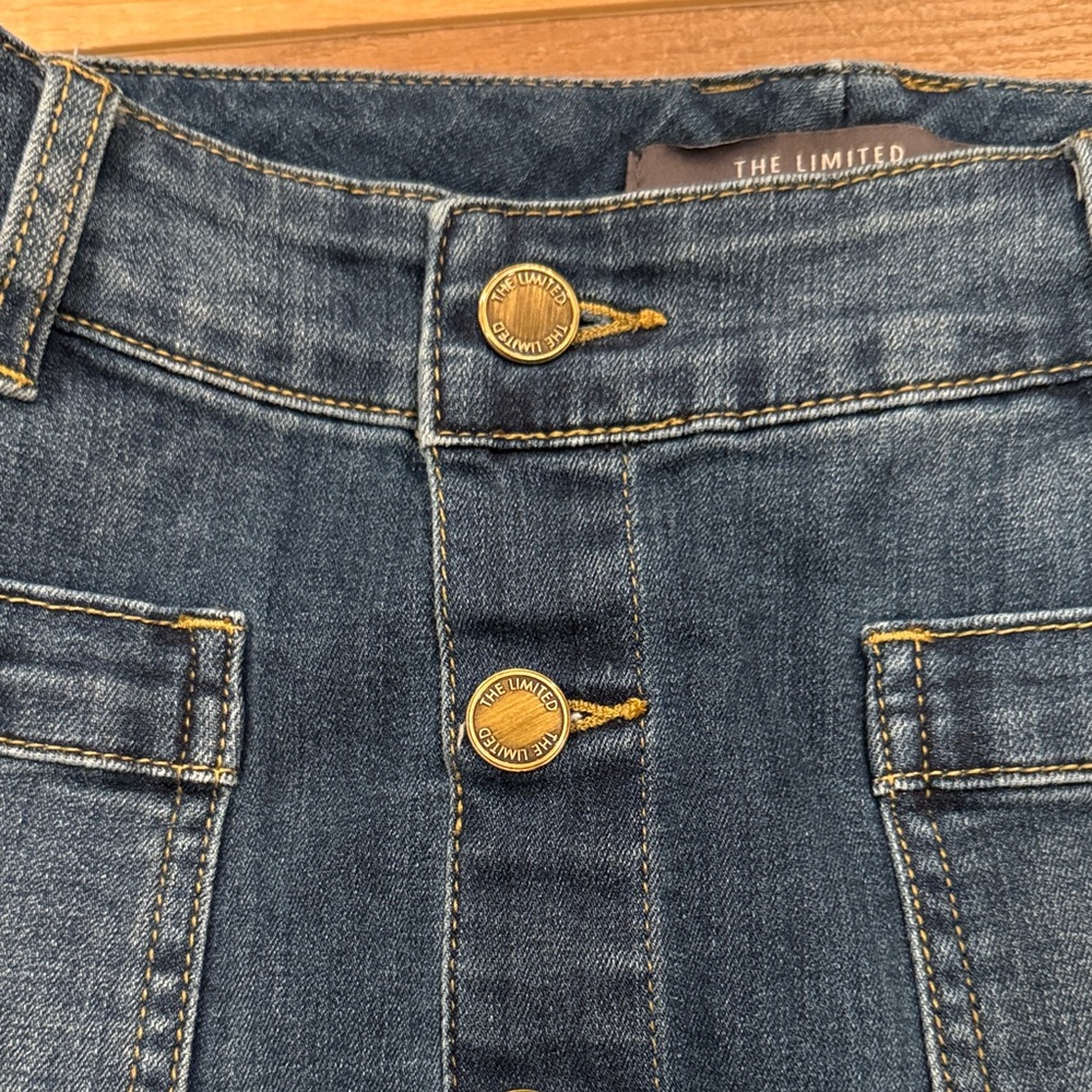 The Limited Blue Button-Front Pencil Skirt - Picture 7 of 11